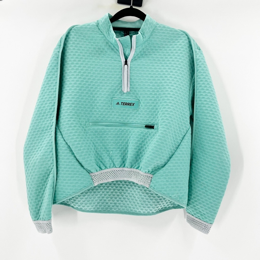Adidas Terrex Half Zip Pullover Jacket Womens‎ Quilted Athletic Top